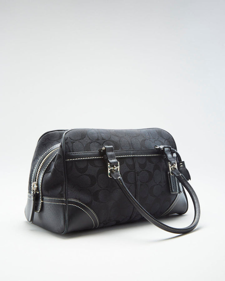 Y2K 00s Coach Black Monogram Handbag - O/S