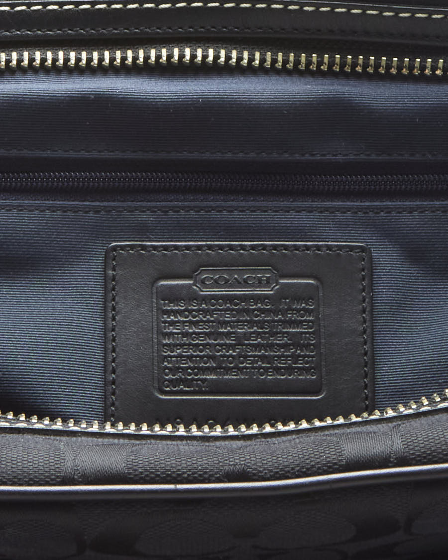 Y2K 00s Coach Black Monogram Handbag - O/S
