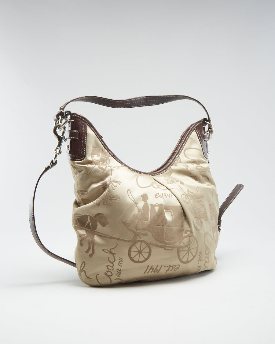 Y2K 00s Coach Beige Handbag - O/S