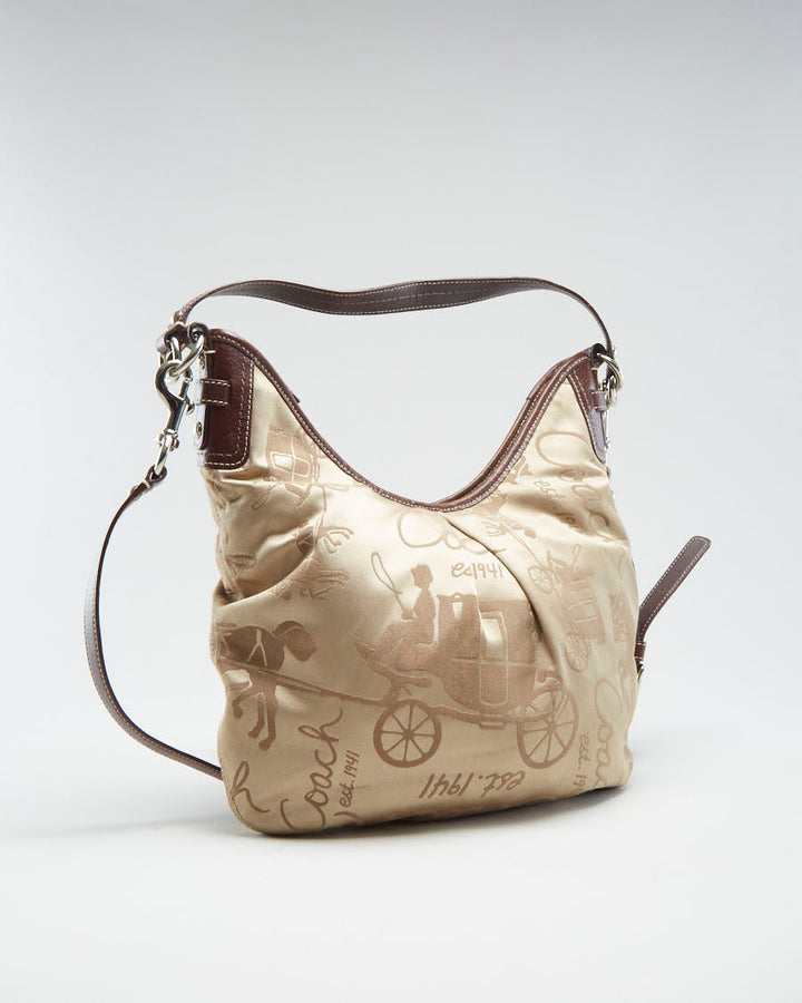 Y2K 00s Coach Beige Handbag - O/S