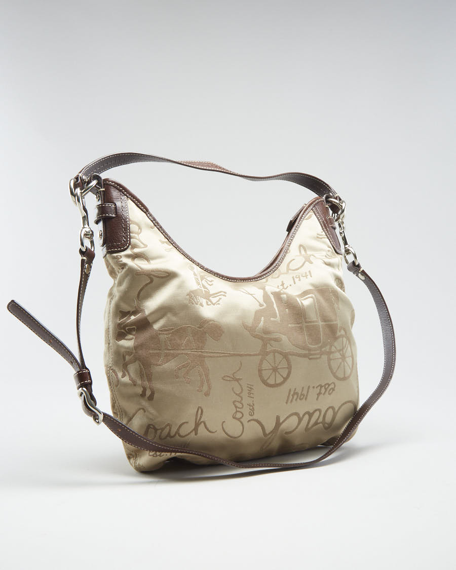 Y2K 00s Coach Beige Handbag - O/S