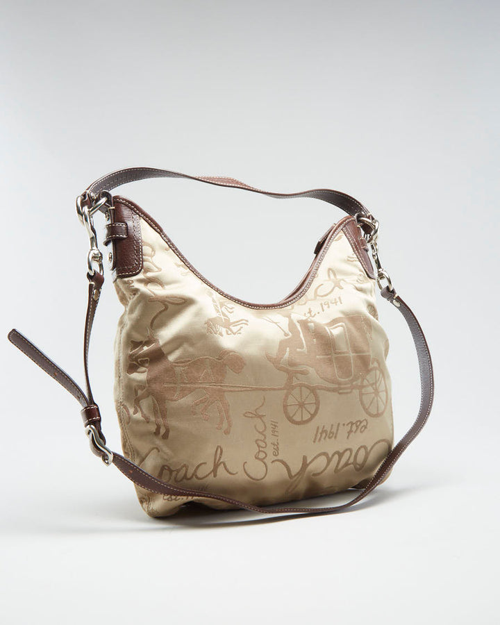 Y2K 00s Coach Beige Handbag - O/S