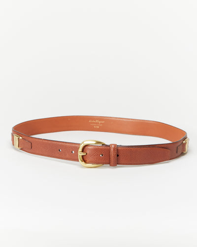 Salvatore Ferragamo Brown Leather Belt - W29 W33