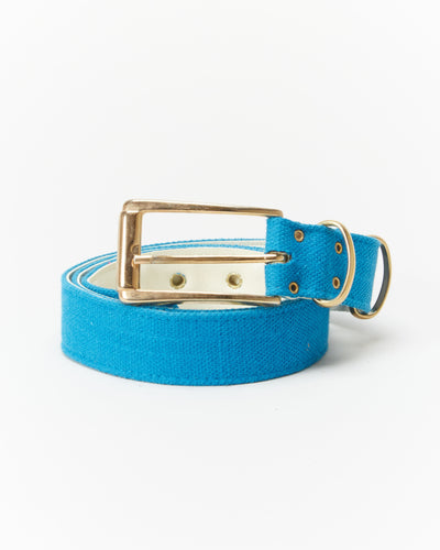 1970s Blue Fabric Belt - W29 W35