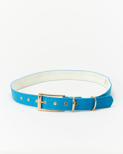 1970s Blue Fabric Belt - W29 W35