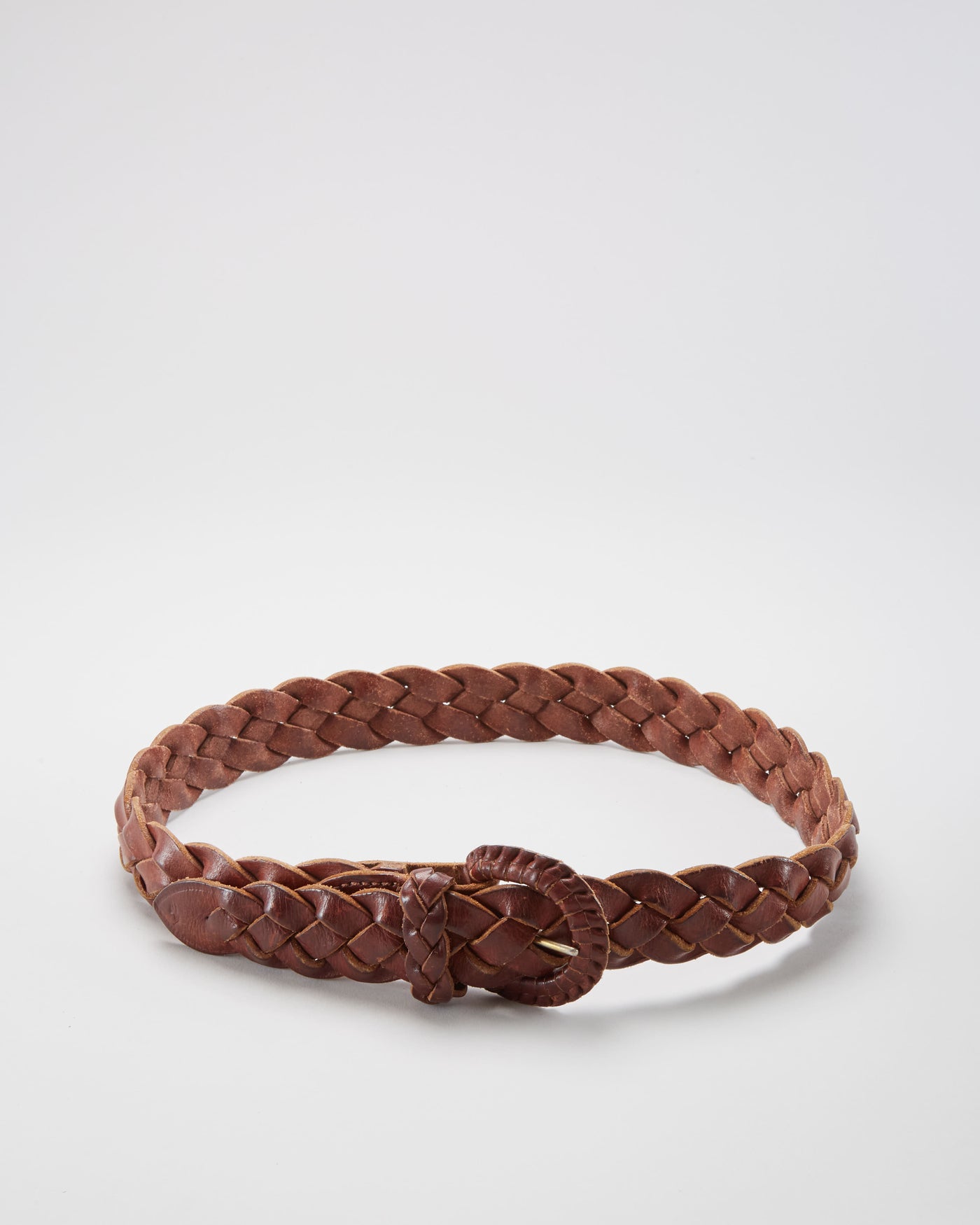Ralph Lauren Platted Leather Belt - One Size