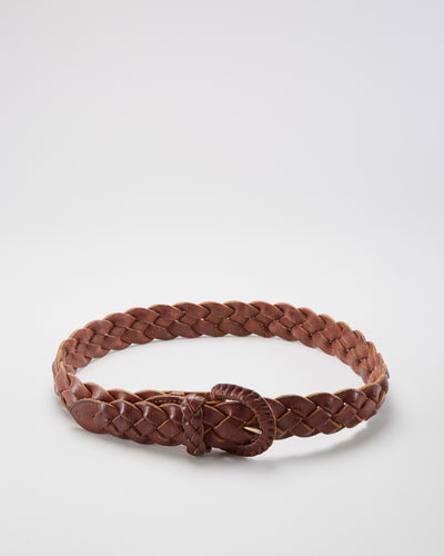 Ralph Lauren Platted Leather Belt - One Size