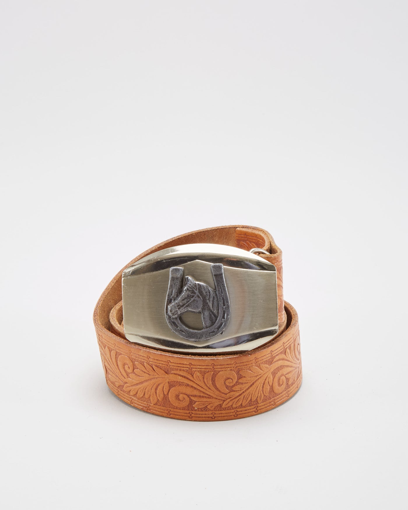 Tooled Leather Belt - W27 W30