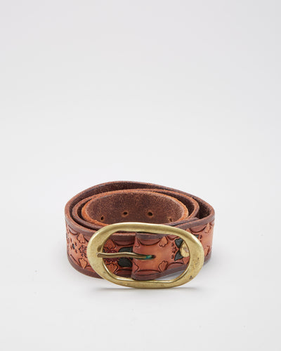 Tooled Leather Belt - W28 W34