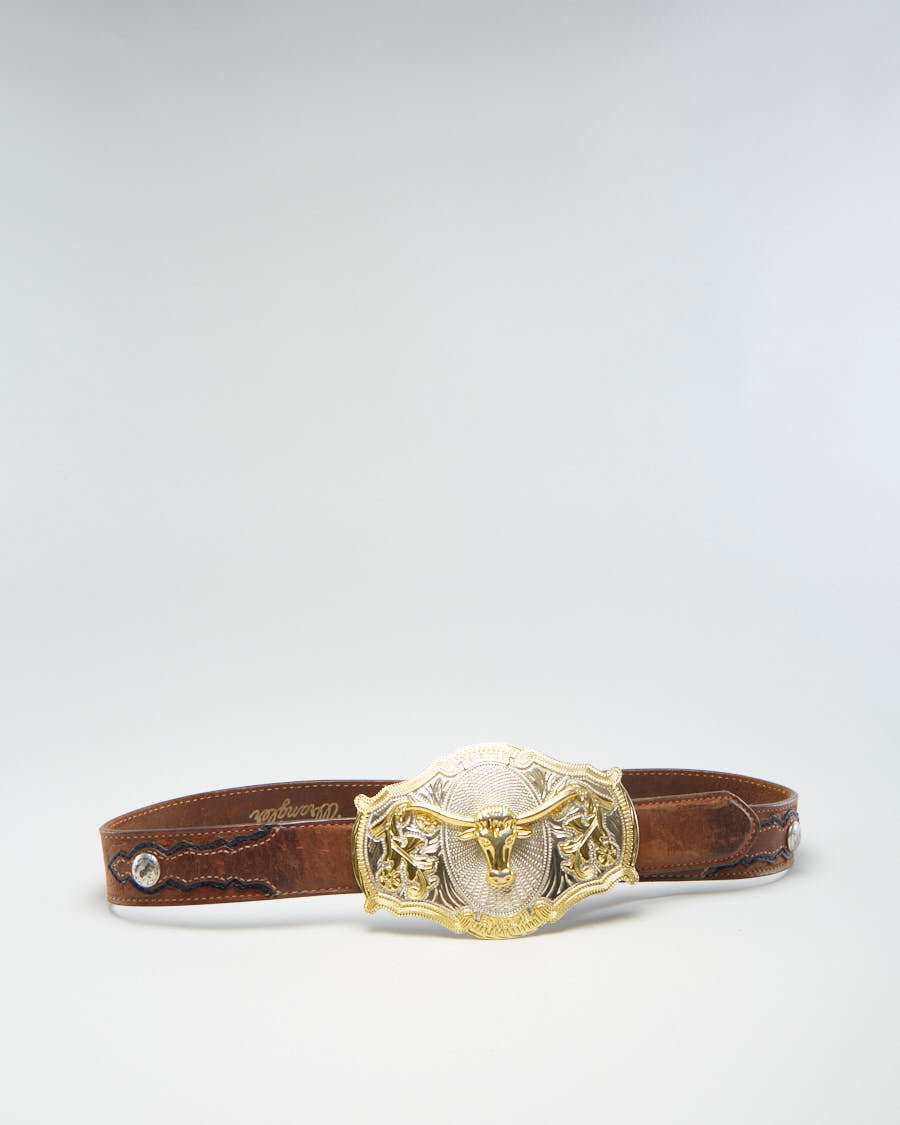Vintage Wrangler Leather Belt - W34