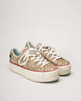 Converse X Chiara Ferragni Gold One Star Platform Shoes - UK 3
