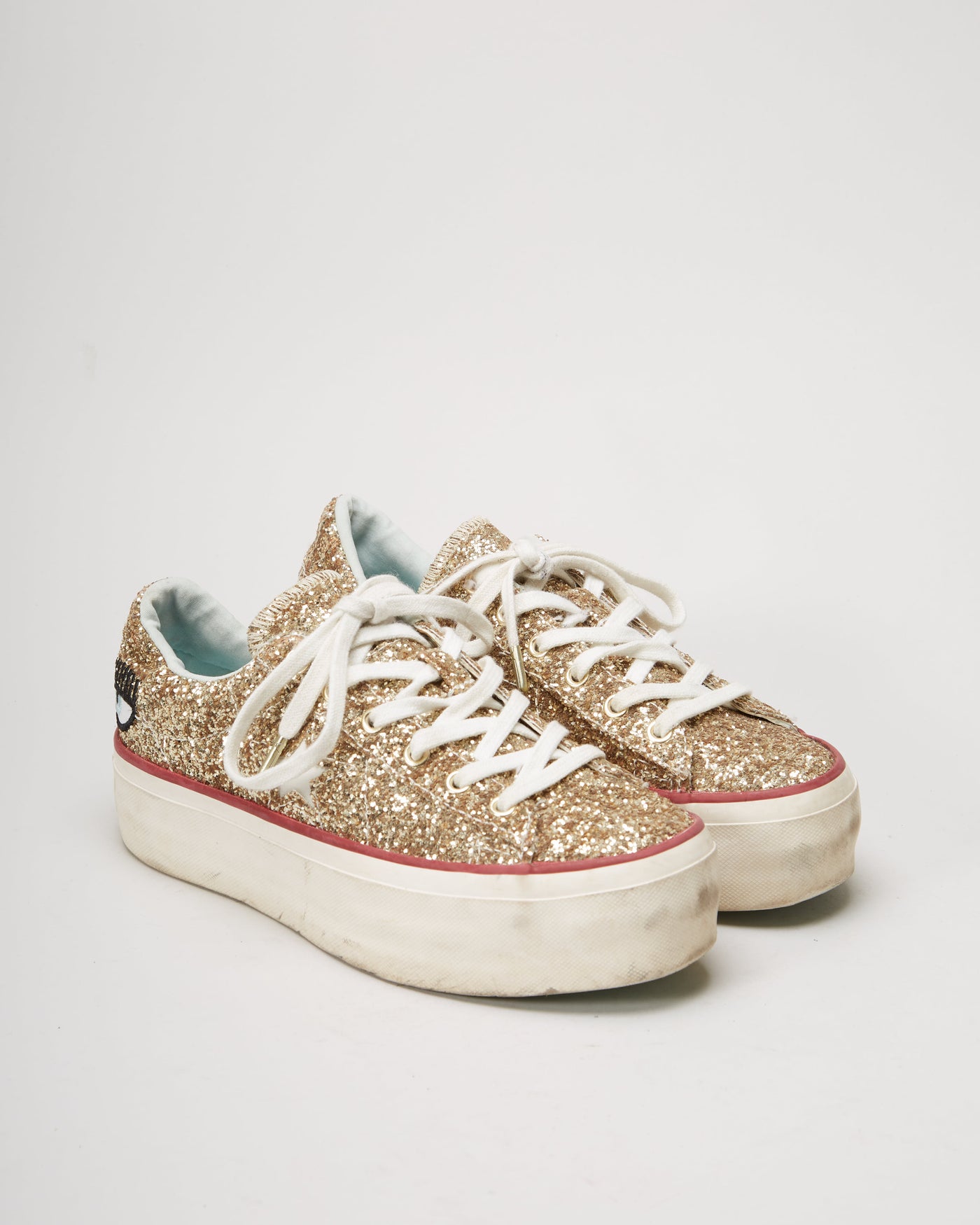 Converse X Chiara Ferragni Gold One Star Platform Shoes UK – Rokit