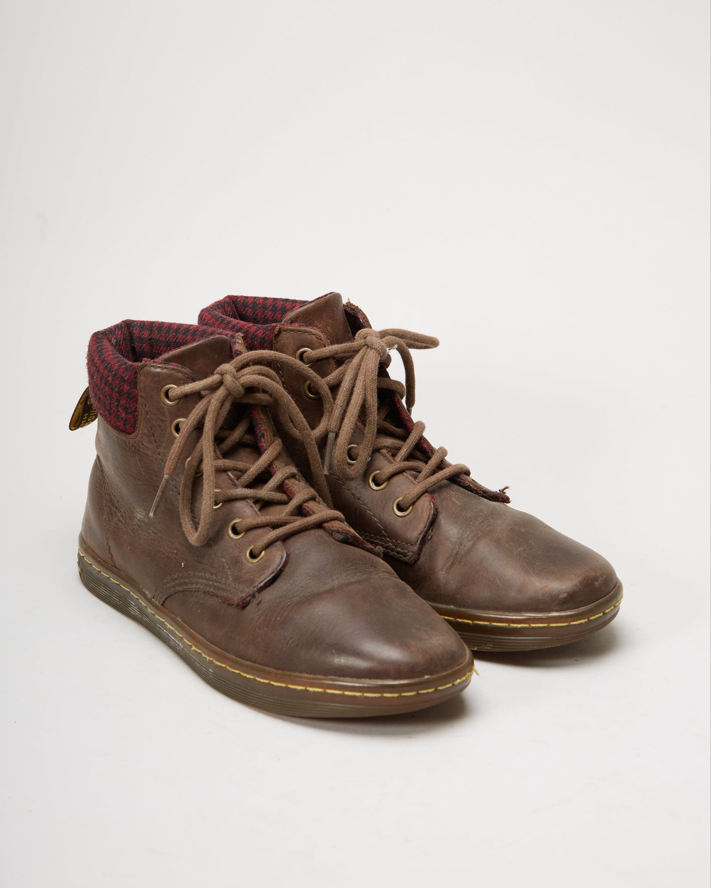 90s Made in England Dr Martens Brown Leather Boots - UK 4