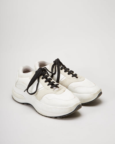 Celine White Chunky Suede Trainers  - UK 4