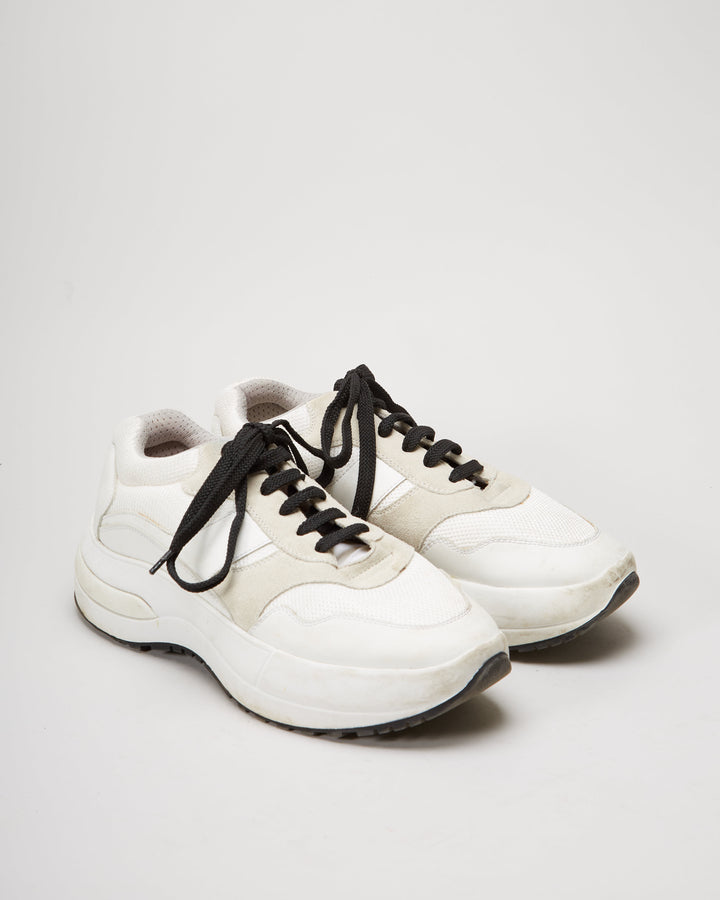 Celine White Chunky Suede Trainers  - UK 4