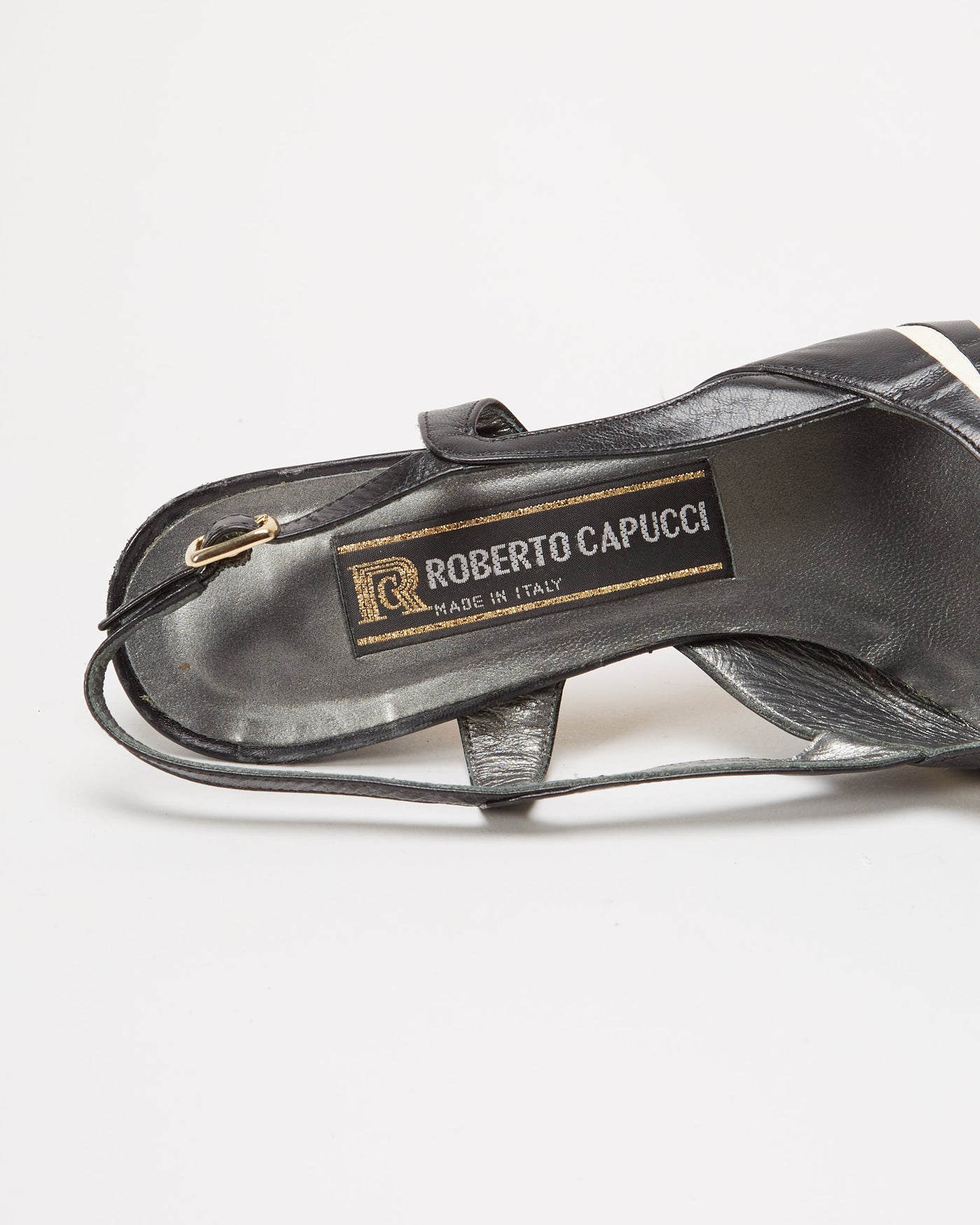 90s Roberto Capucci Black / White Patterned Heels - UK 5.5