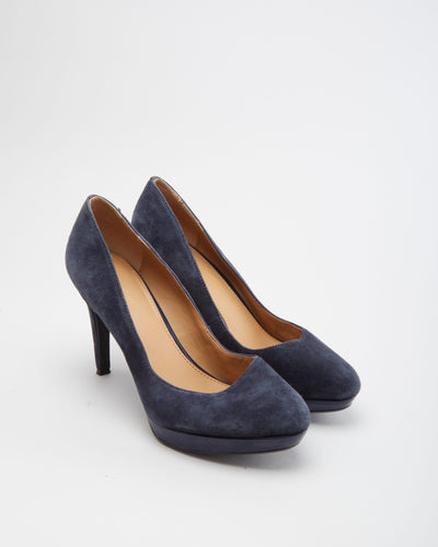 Calvin Klein Blue Suede Heels - UK 4.5