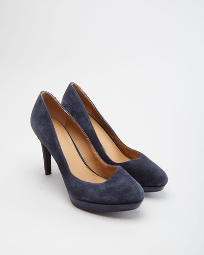 Calvin Klein Blue Suede Heels - UK 4.5