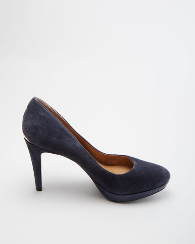 Calvin Klein Blue Suede Heels - UK 4.5