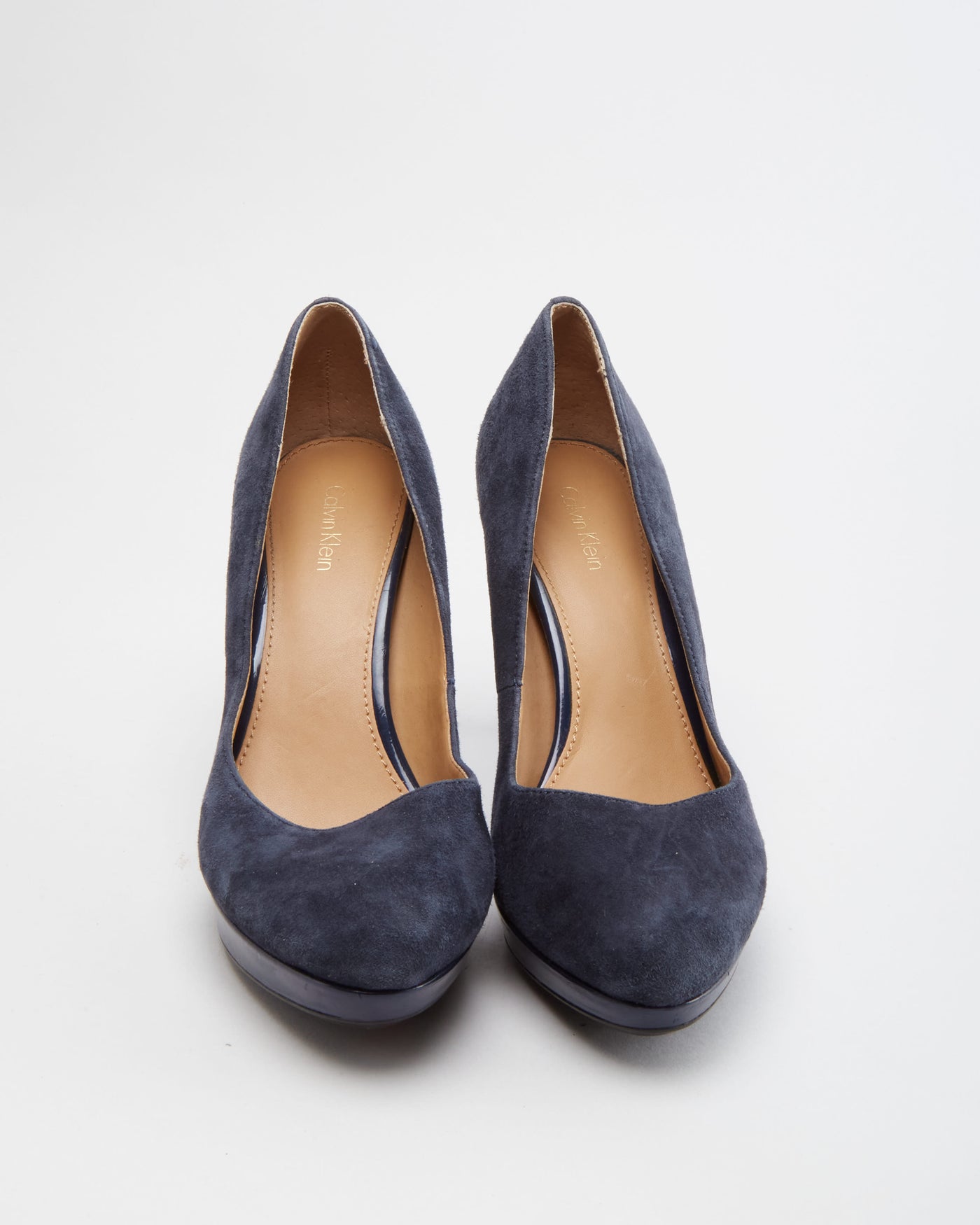 Calvin Klein Blue Suede Heels - UK 4.5