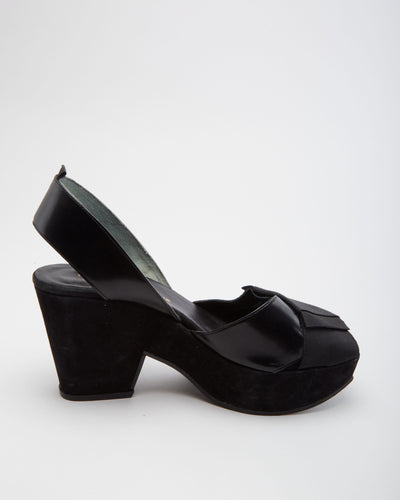 Robert Clergerie Black Suede Sandals - UK 8.5