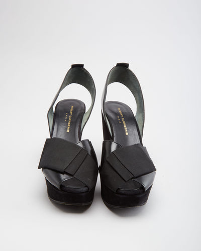 Robert Clergerie Black Suede Sandals - UK 8.5