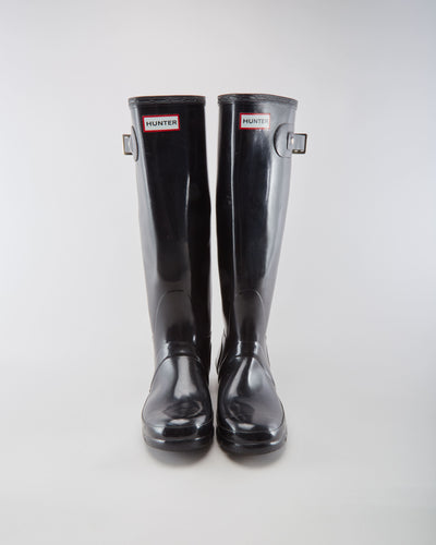 Hunter Black Boots - Womens UK 6
