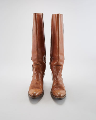 Vintage Frye Brown Boots - Womens UK 6.5