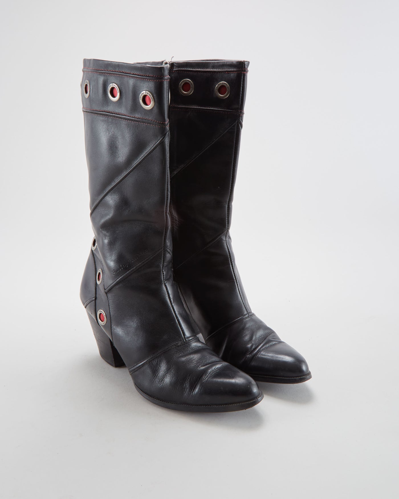 Vintage Harley Davidson Black Boots - Womens UK 7.5