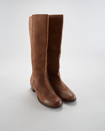 Salvatore Ferragamo Brown Leather Boots - Womens UK 7.5