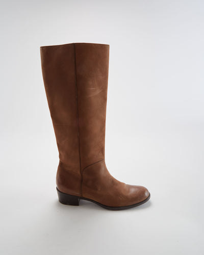 Salvatore Ferragamo Brown Leather Boots - Womens UK 7.5