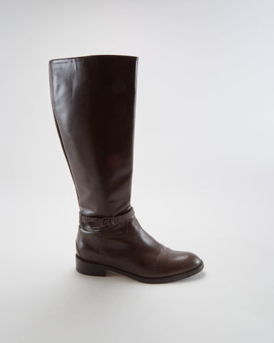 Hugo Boss Brown Leather Boots - Womens UK 5