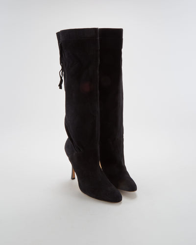 Manolo Blahnik Black Boots - Womens UK 4