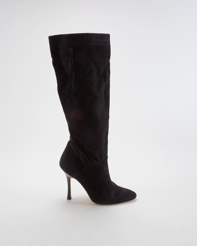 Manolo Blahnik Black Boots - Womens UK 4
