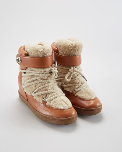 Coach Brown Leather Boots - Womens UK 6