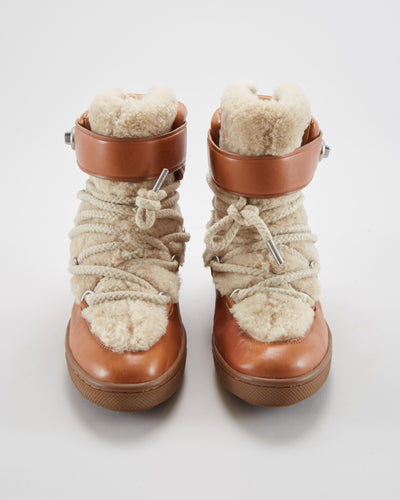 Coach Brown Leather Boots - Womens UK 6
