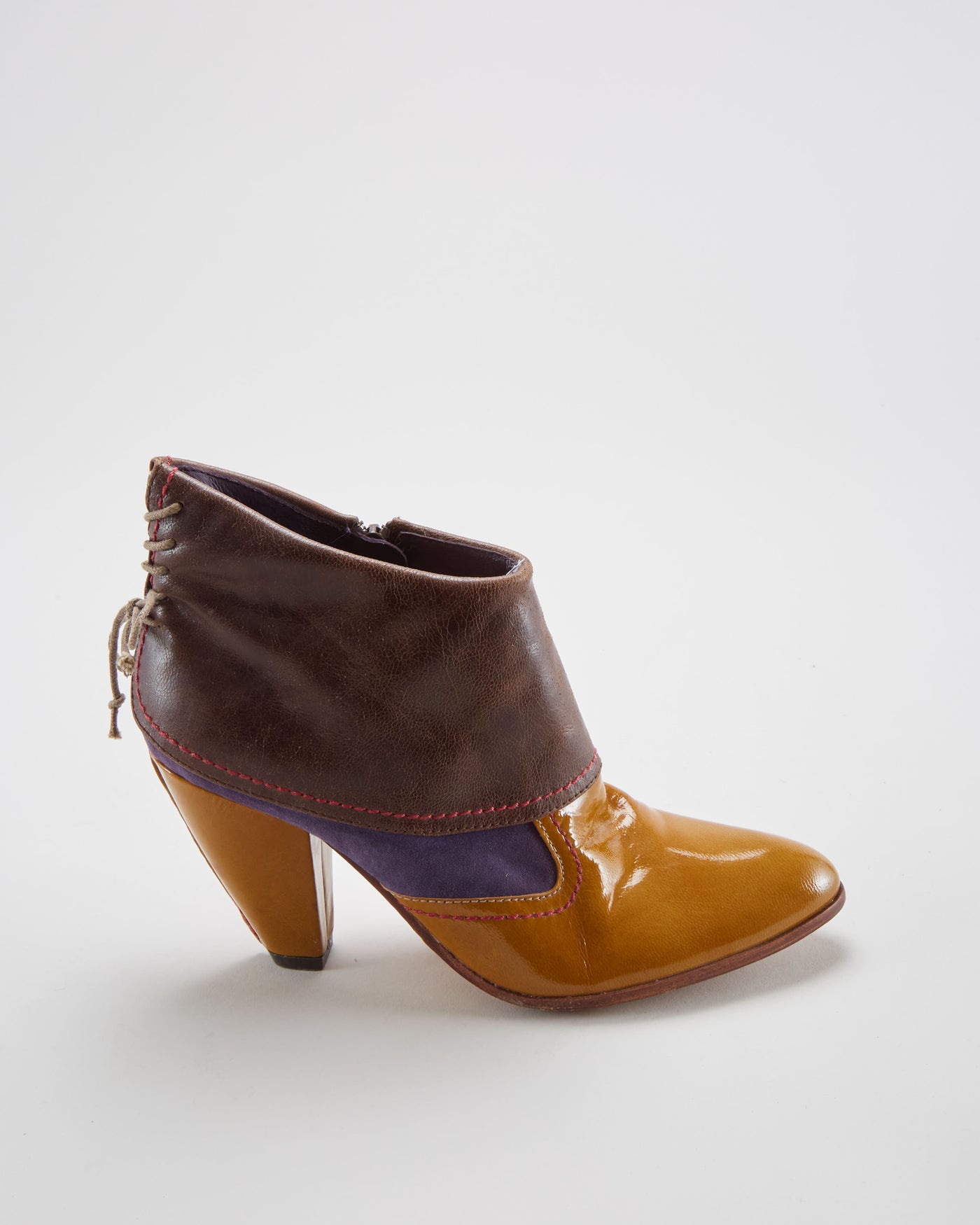 True Religion Brown Leather Heels - Womens UK 6