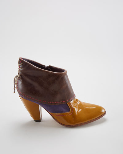True Religion Brown Leather Heels - Womens UK 6