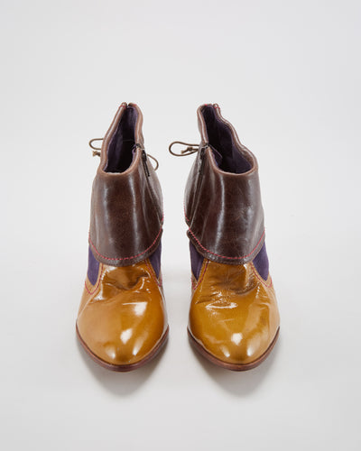 True Religion Brown Leather Heels - Womens UK 6