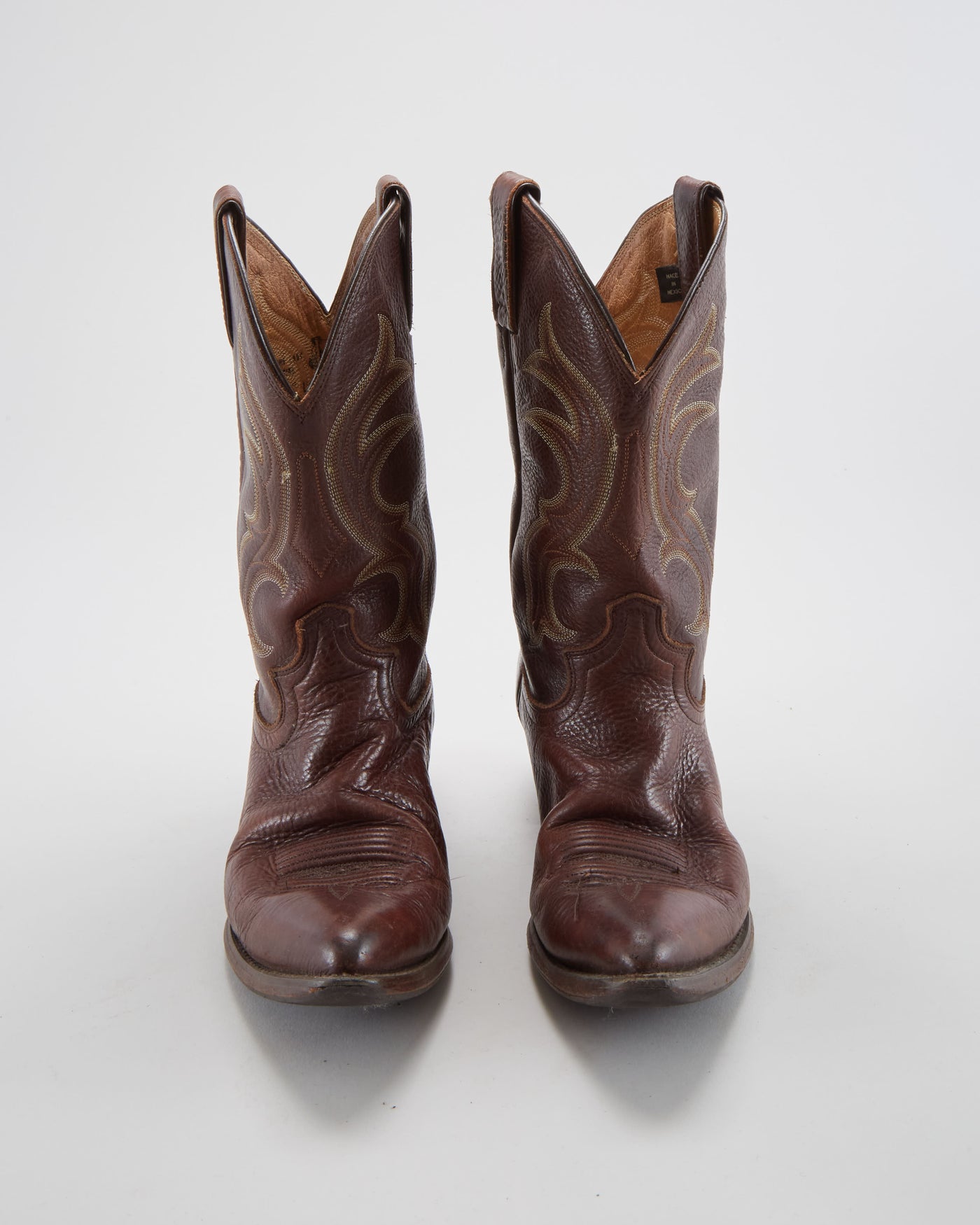 Justin Cowboy Brown Leather Boots - Women UK 7