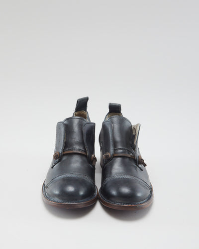 Freebird By Steven Black Leather Ankle Boots - Womens UK 4