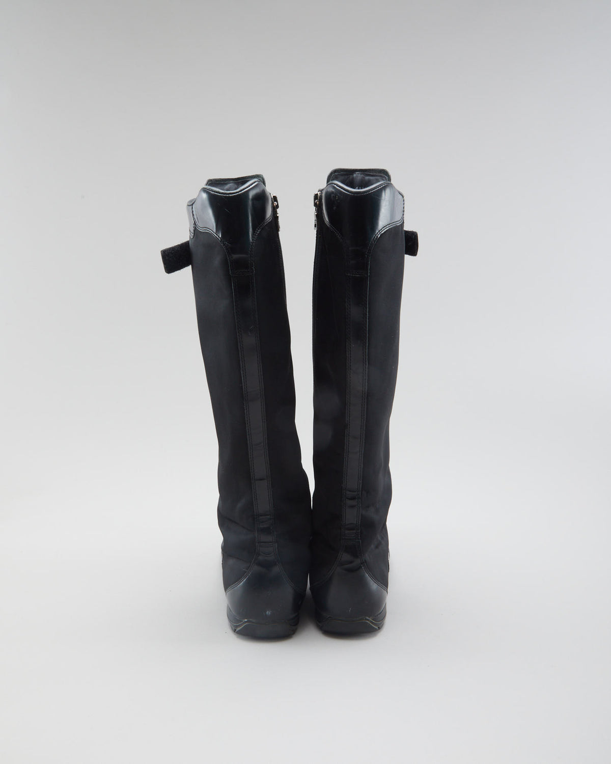 Vintage 90s Prada Lace Up Black Boots - Womens UK 7