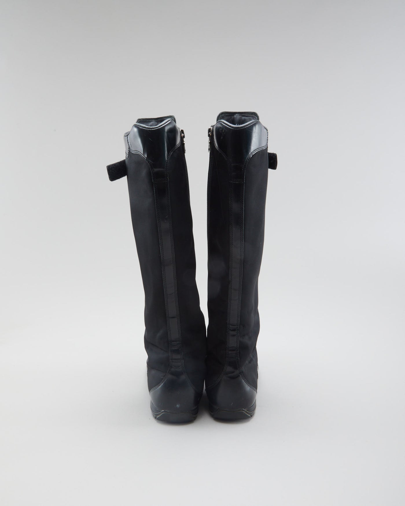 Vintage 90s Prada Lace Up Black Boots - Womens UK 7