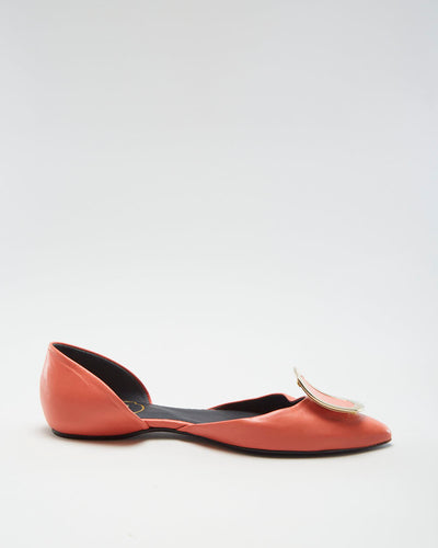 Roger Vivier Pink Leather Ballet Flats - EUR 35.5
