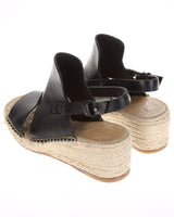 Rag &amp; Bone Black Leather Espadrille Shoes - UK 4