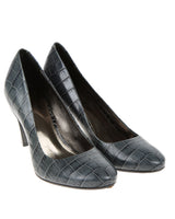 Coach Grey Snakeskin Effect High Heeled Shoes - UK 5