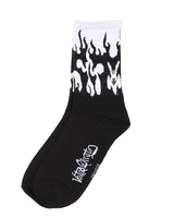 Flame Socks - Black &amp; White