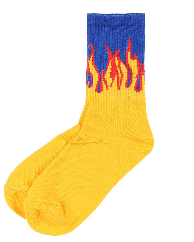Flame Socks - Blue & Yellow