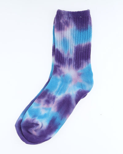 TIE DYE SOCKS - PURPLE & BLUE