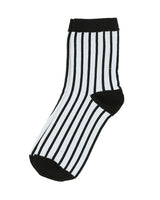 STRIPE SOCKS - BLACK &amp; WHITE